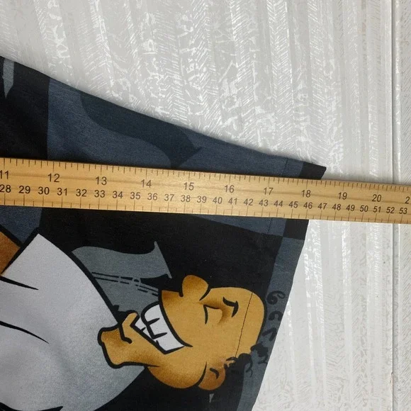 Claudio Nucci Mens Black Y2K Hip Hop Retro Music Hawaiian Button Up Shirt Size L - Picture 16 of 16